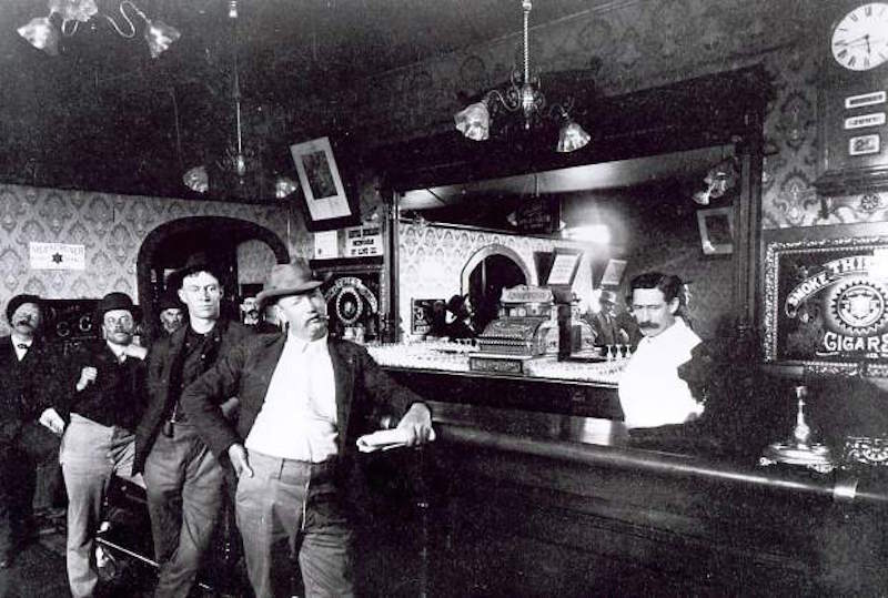 Bar in 19th century Colorado