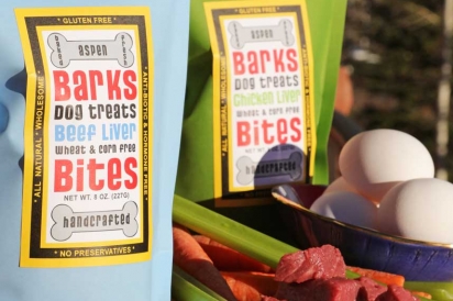 Barks Bites dog treats are made with the same high-quality ingredients that are served in Aspen’s top restaurants